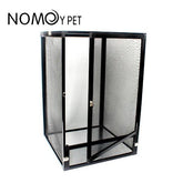 Black / Silver Aluminum Alloy Reptile Chameleon Enclosure Screen Cage - 90X45X45CM